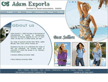 Tablet Screenshot of adam-exports.com